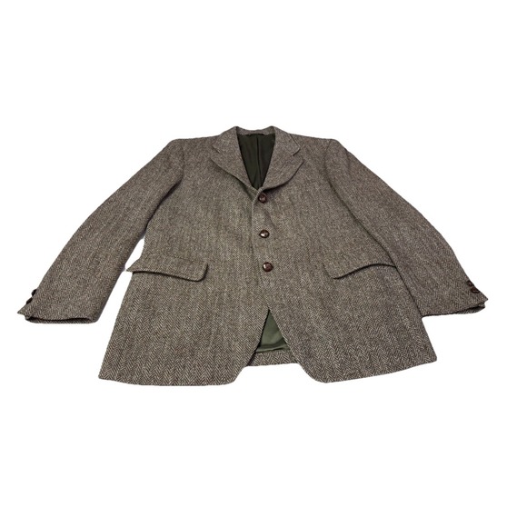 Jos. A. Banks Brown Harris Tweed 100% Pure Scottish Wool 3 Button Blazer 44 2b3
